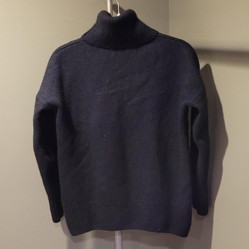 Massimo Dutti Wool And Alpaca Blend Turtleneck Sweater, Women's Size M, Black - Picture 2 of 5